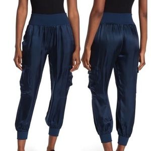 Cinq A Sept Giles Cargo Joggers in Navy Blue